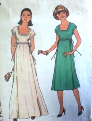 7882 77 EMPIRE TIED SOFT SLVLSS DRESS LENGTHS PATTERN 14